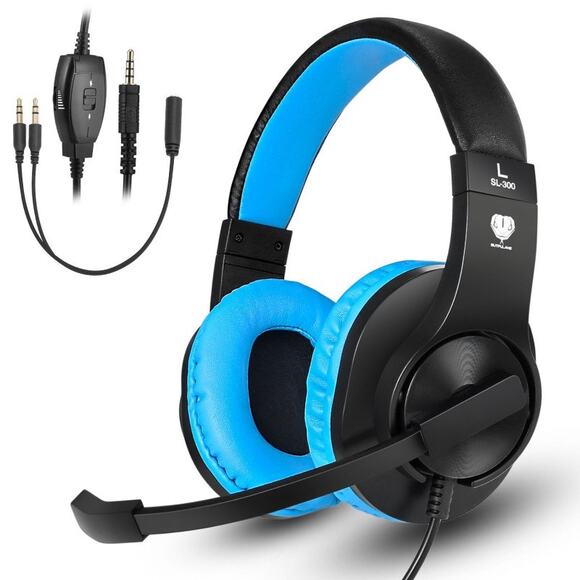 New SL-300 ButFulake Gaming Headphones Gaming Headset Blue & Black - Picture 4 of 4